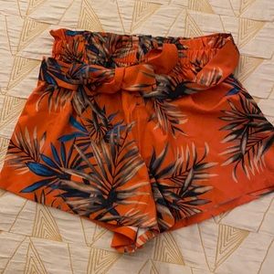 Orange Hawaiian Print Shirt